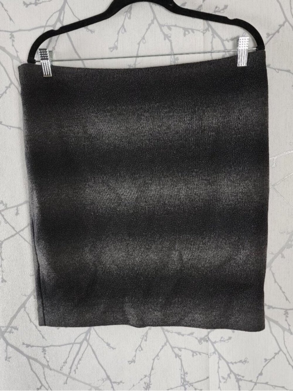 Josef Blurry Stripe Knit 20% Wool Pencil Skirt